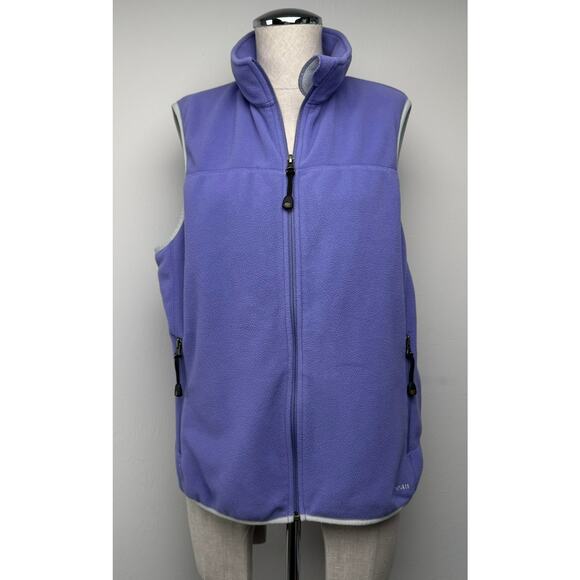 L.L.Bean Purple Fleece Full Zip Vest Lightweight Polartec Outdoor Hiking Women M - Picture 11 of 14